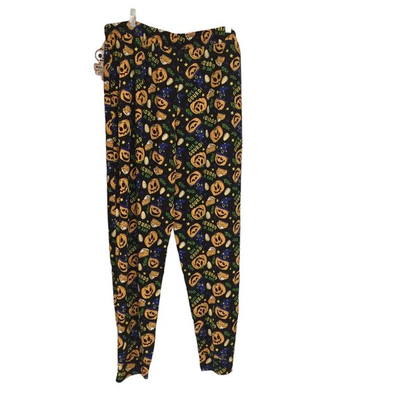 Main & Local Men's Large Lounge Pants Halloween LIFE IS GOURD Jack o Lanterns - Picture 3 of 4